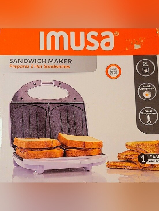 Other - 🥪 Imusa Sandwich Maker in Orange and White